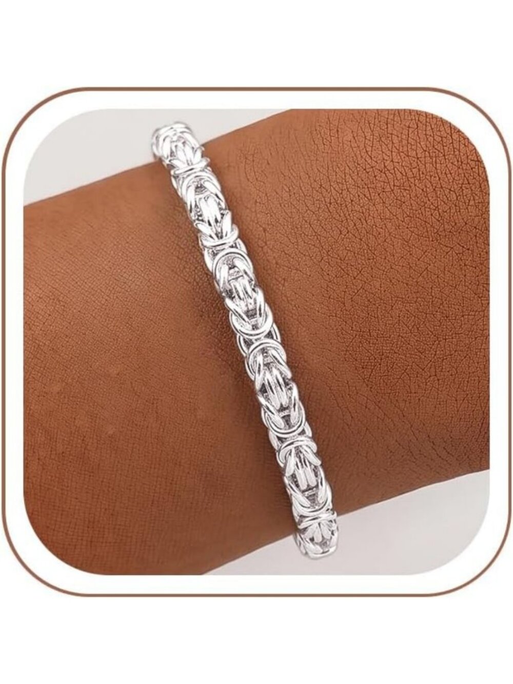 Elegant 6mm Sterling Silver Byzantine Chain Bracelet - Diamond Cut Jewelry for